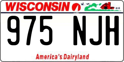 WI license plate 975NJH