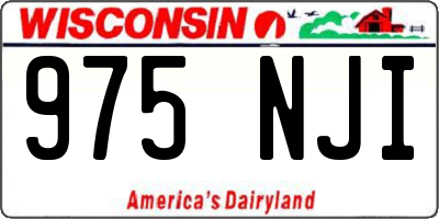 WI license plate 975NJI