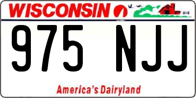 WI license plate 975NJJ