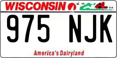 WI license plate 975NJK