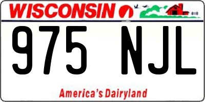WI license plate 975NJL