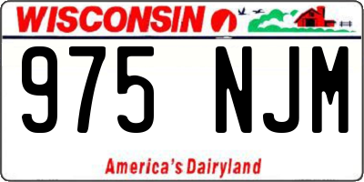 WI license plate 975NJM