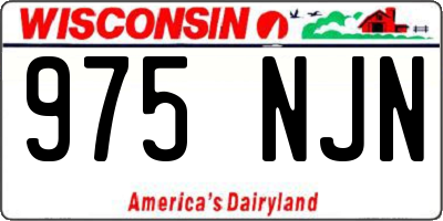 WI license plate 975NJN