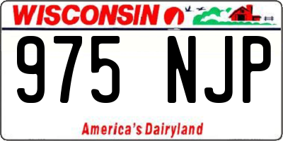 WI license plate 975NJP