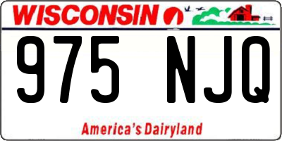 WI license plate 975NJQ