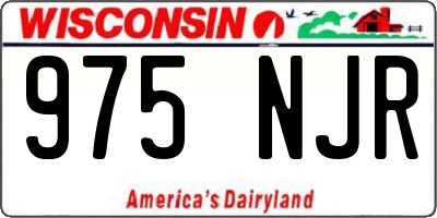 WI license plate 975NJR