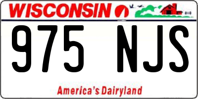 WI license plate 975NJS