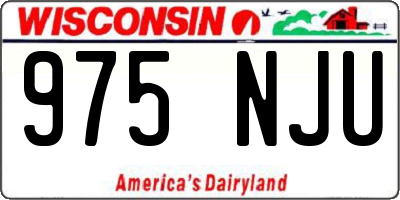 WI license plate 975NJU