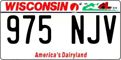 WI license plate 975NJV