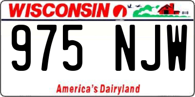 WI license plate 975NJW