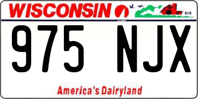 WI license plate 975NJX