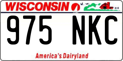WI license plate 975NKC