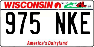 WI license plate 975NKE