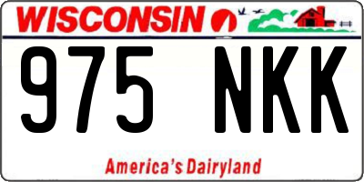 WI license plate 975NKK