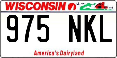 WI license plate 975NKL