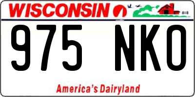WI license plate 975NKO