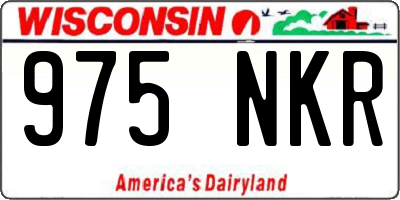 WI license plate 975NKR