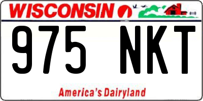 WI license plate 975NKT