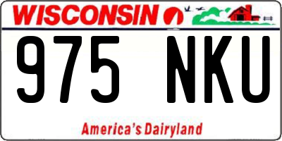 WI license plate 975NKU