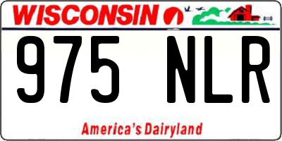 WI license plate 975NLR