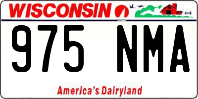 WI license plate 975NMA