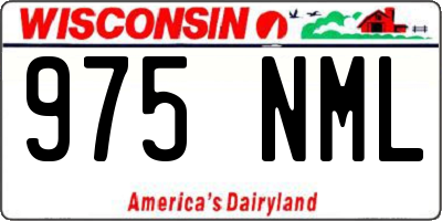 WI license plate 975NML