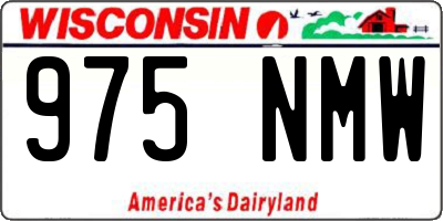 WI license plate 975NMW