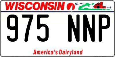 WI license plate 975NNP