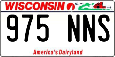 WI license plate 975NNS
