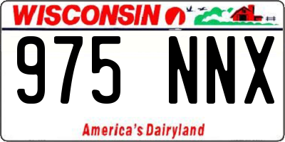 WI license plate 975NNX
