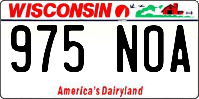 WI license plate 975NOA