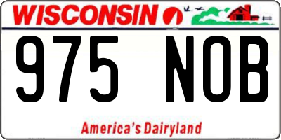 WI license plate 975NOB