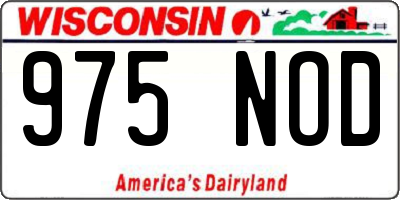 WI license plate 975NOD