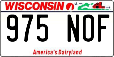 WI license plate 975NOF