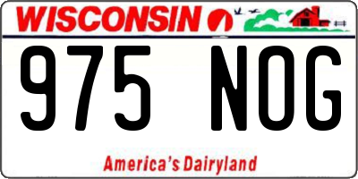 WI license plate 975NOG