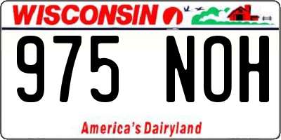 WI license plate 975NOH