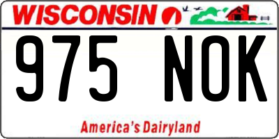 WI license plate 975NOK