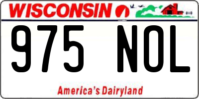 WI license plate 975NOL