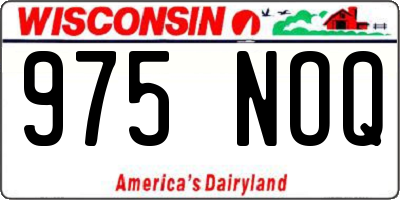 WI license plate 975NOQ