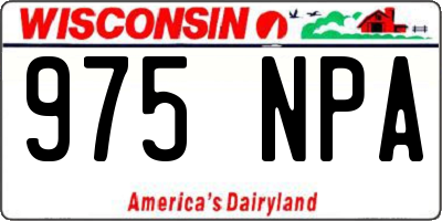WI license plate 975NPA