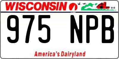WI license plate 975NPB