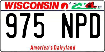 WI license plate 975NPD