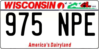 WI license plate 975NPE