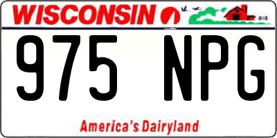 WI license plate 975NPG