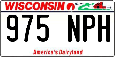 WI license plate 975NPH