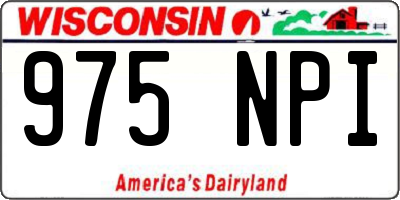 WI license plate 975NPI