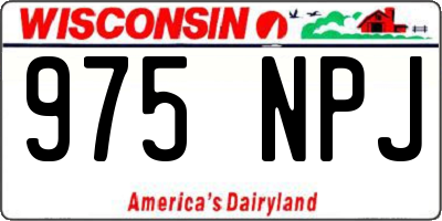 WI license plate 975NPJ