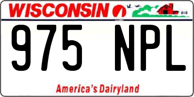 WI license plate 975NPL