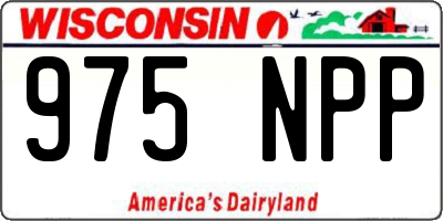 WI license plate 975NPP