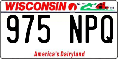 WI license plate 975NPQ